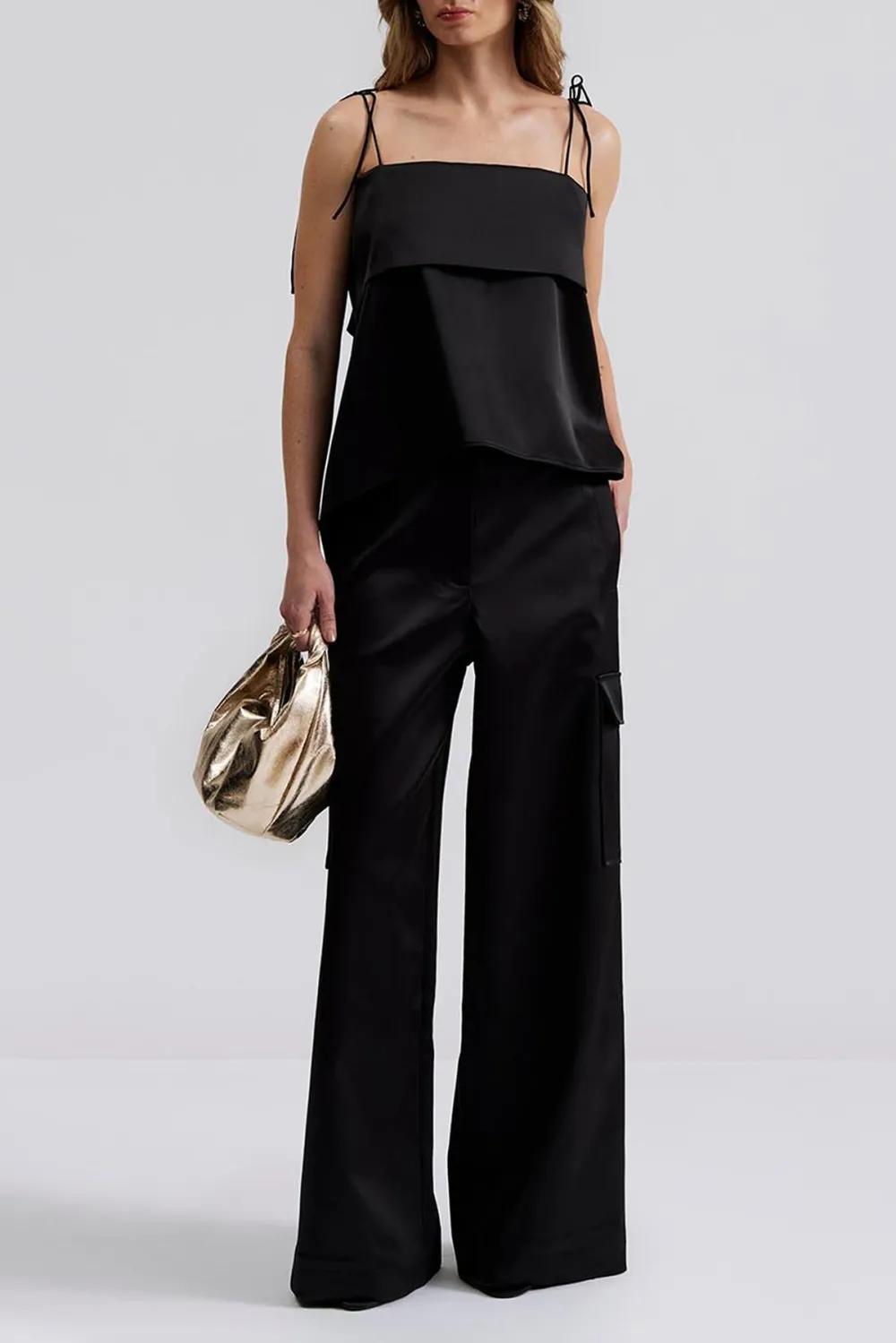 METTE TOP-Open back strappy top
