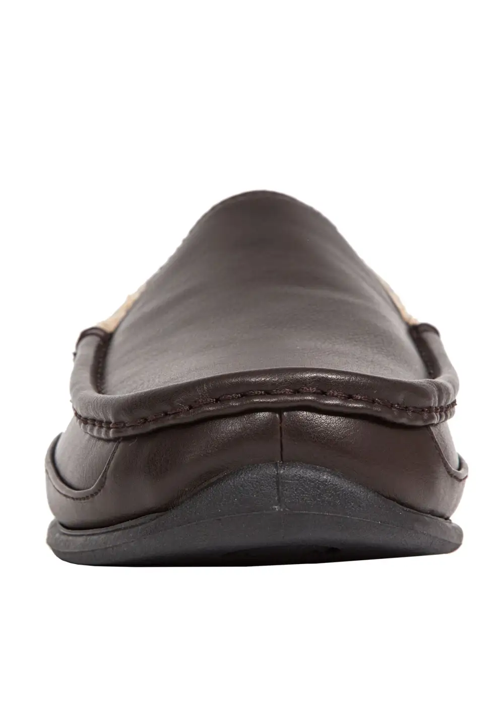Spun Faux Leather Slippers