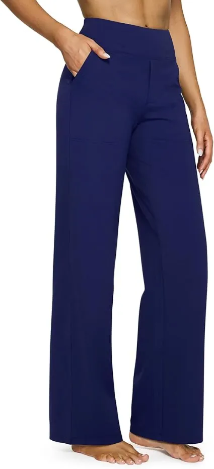 🔥Factory Sale🔥 Women's High Waisted Wide Leg Yoga Pants - Stretch with Pockets