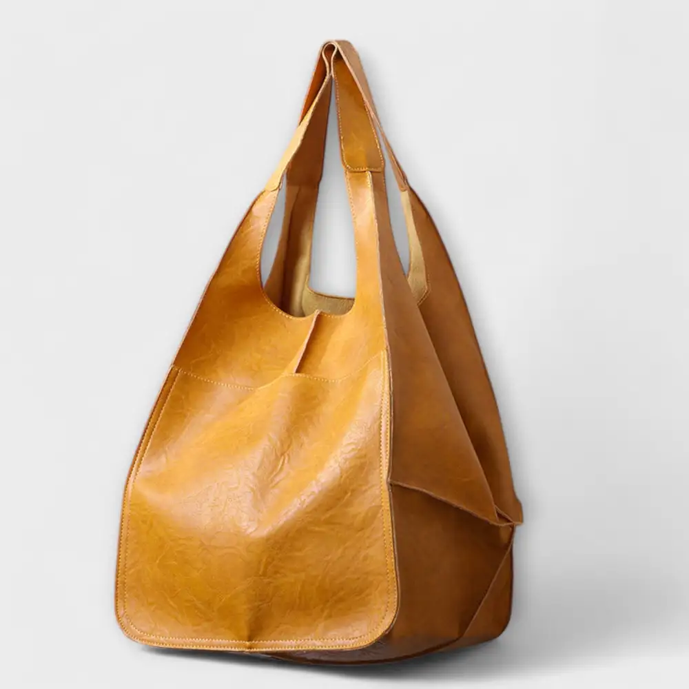 Latch Front Faux Leather Shoulder Bag