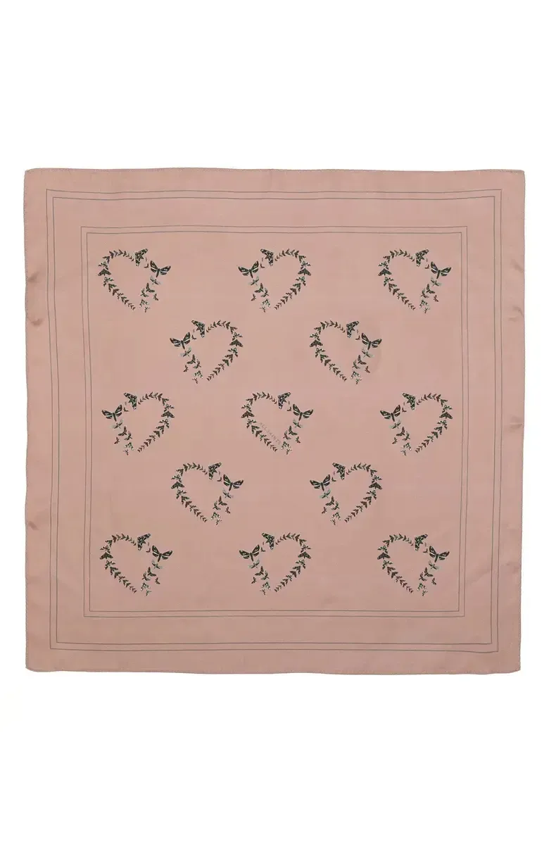 Rose Hand Painted Silk Scarf