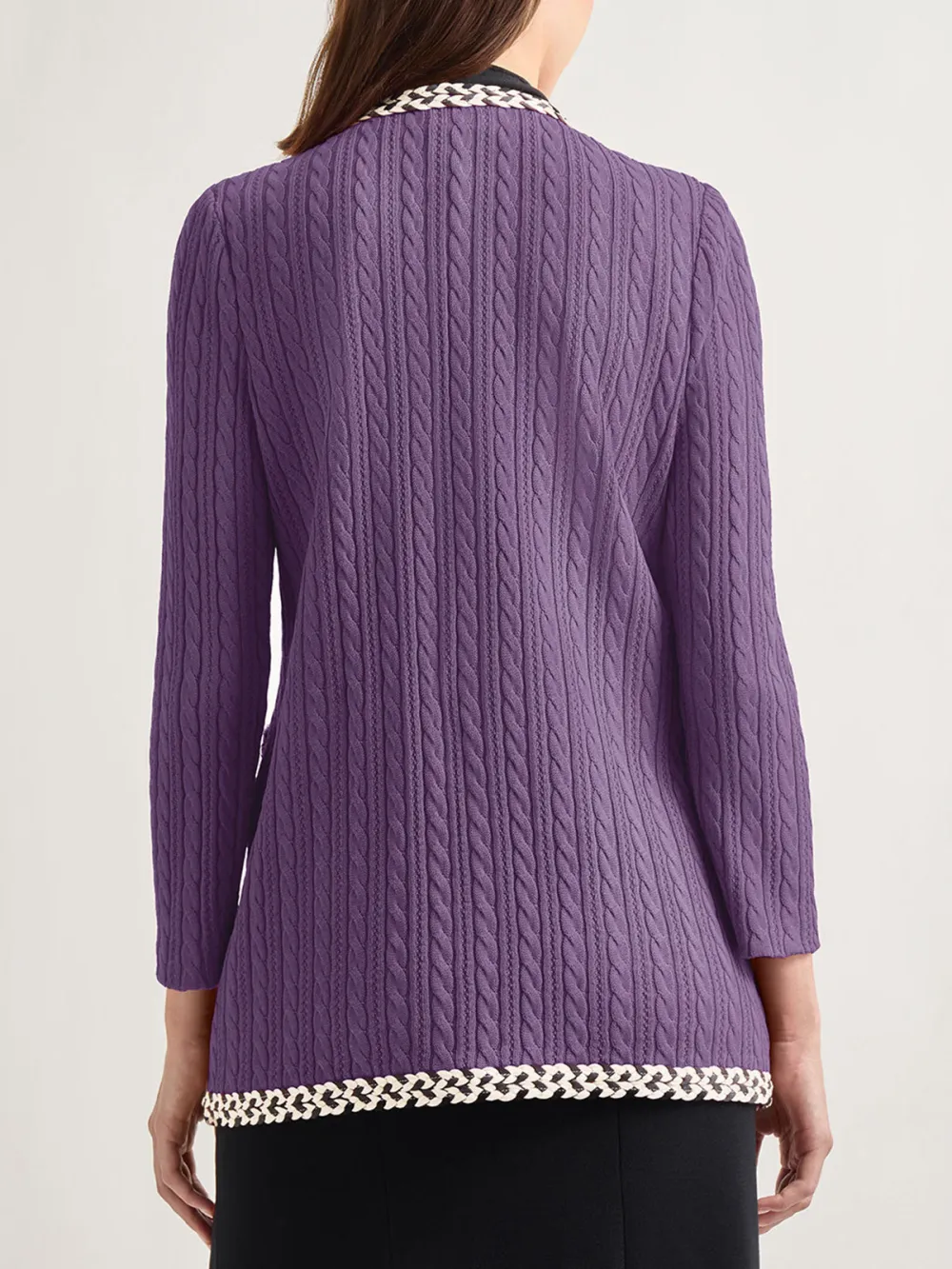 Color Blocking Long Sleeved Round Neck Jacket