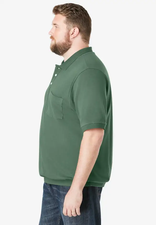 No Tuck Pocket Shrink-Less™ Cotton Polo Shirt