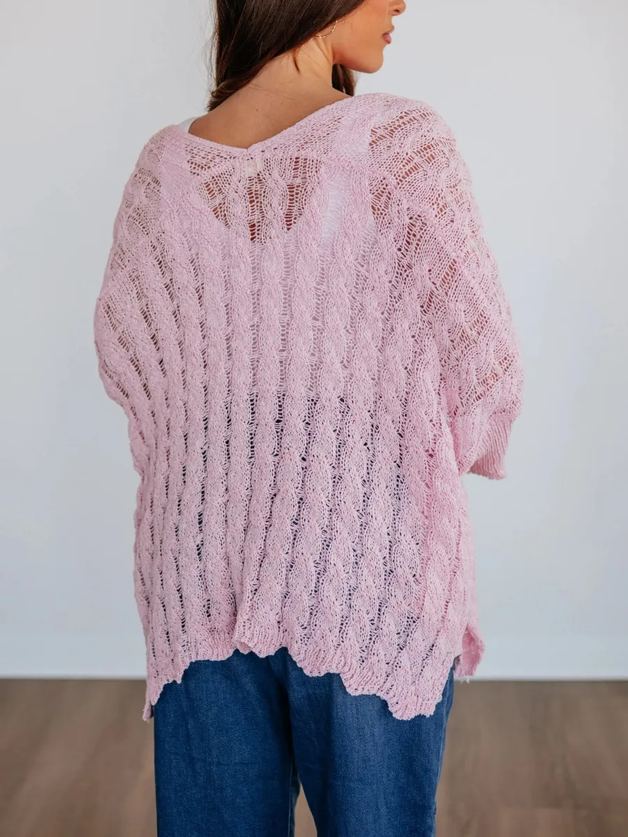 Flared Sleeve Open Cardigan