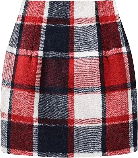 🎁Christmas Gifts🎁Women's High-Waisted Slim-Fit Plaid Mini Skirt