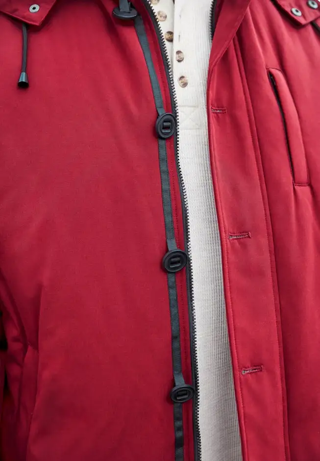 Arctic Down Parka with Detachable Hood and Insulated Cuffs