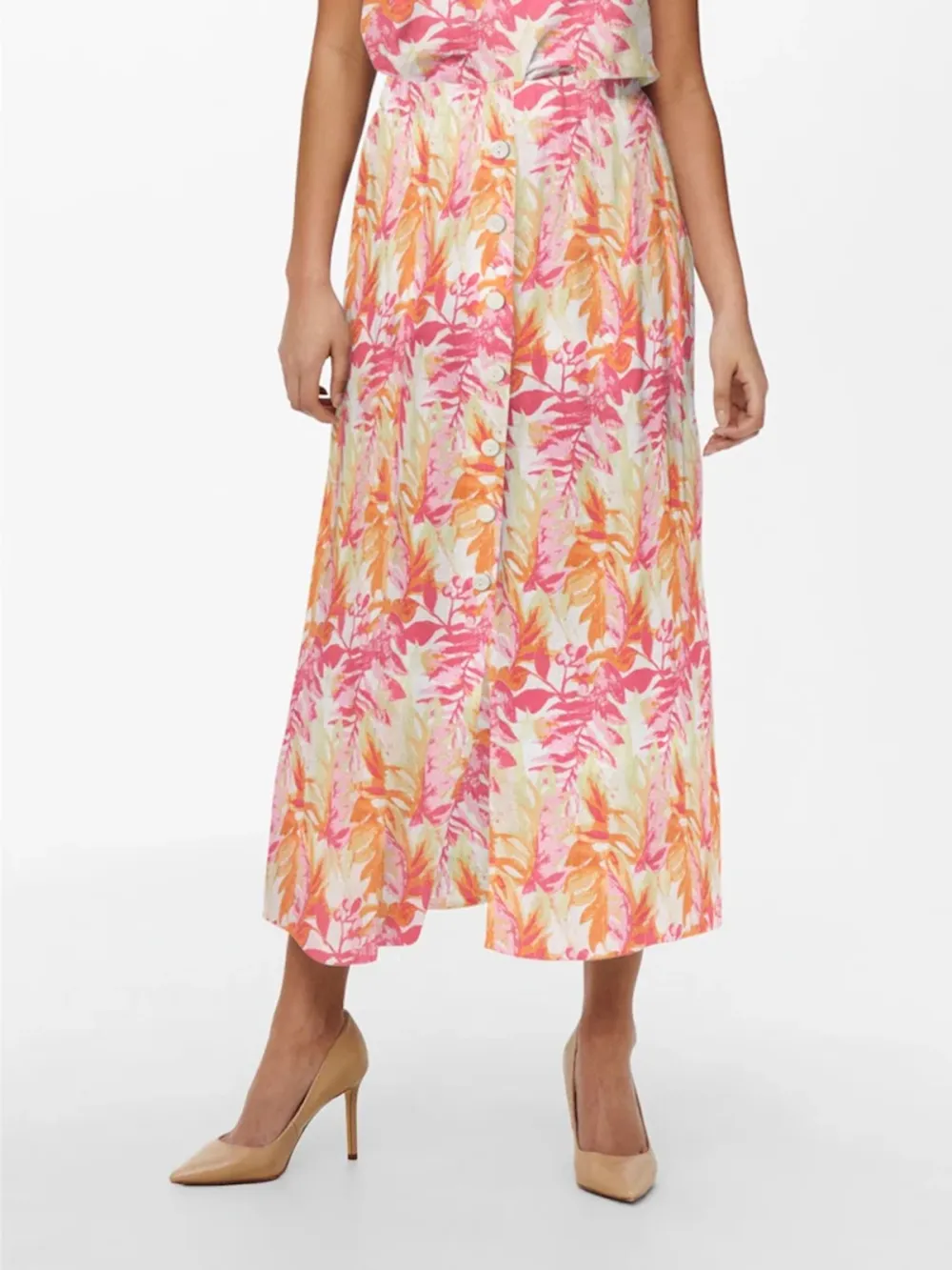 Smooth Fabric Casual Style A-line Skirt