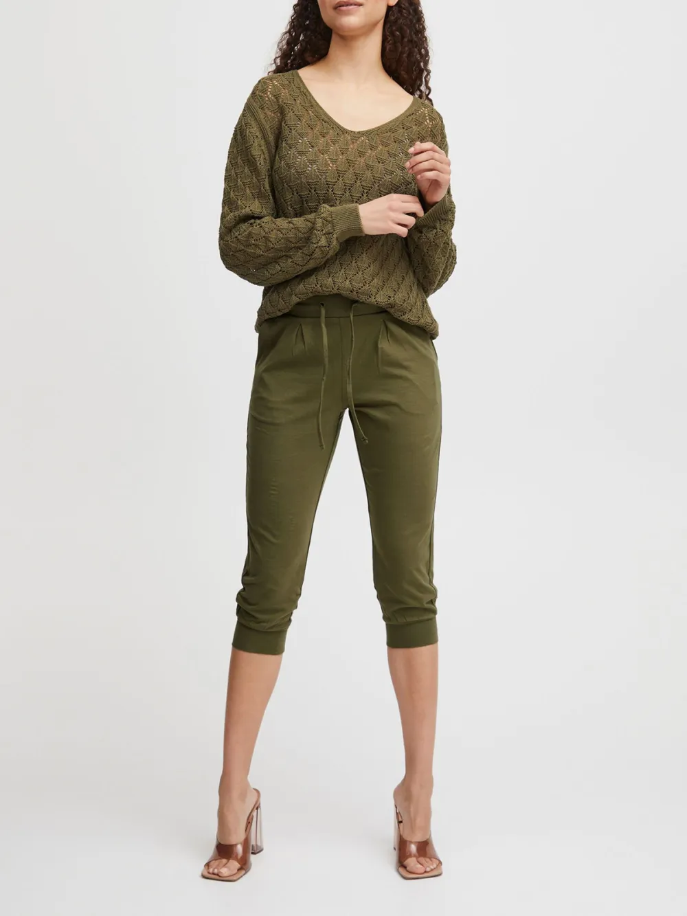 Side Pockets Casual Style Pants