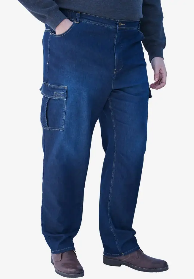Relaxed Fit Cargo Denim Look Sweatpants