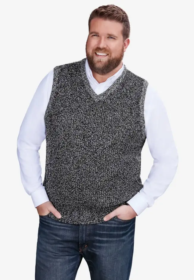 Shaker Knit V-Neck Sweater Vest