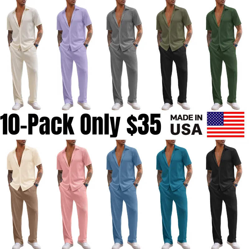 2-Piece Men's Casual Beach Outfit