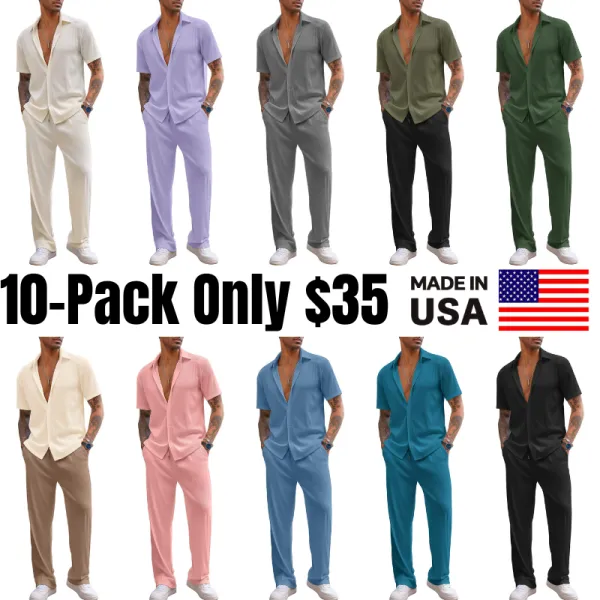 2-Piece Men's Casual Beach Outfit