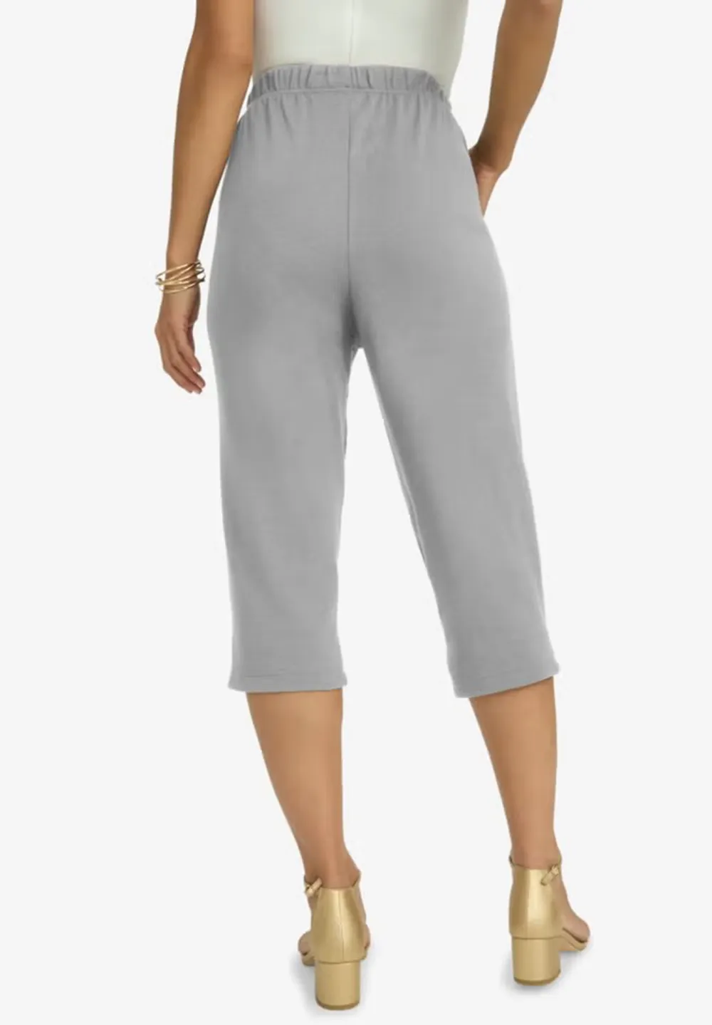 Ladies' Black Tapered 7/8 Pants