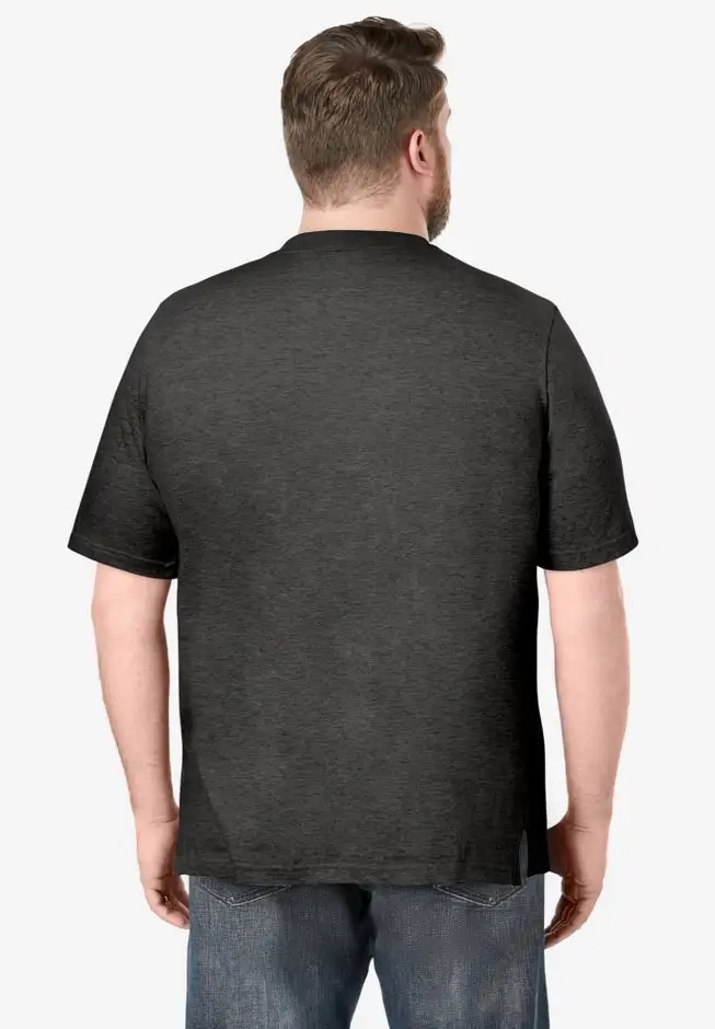 Shrink-Less Lightweight Henley T-Shirt