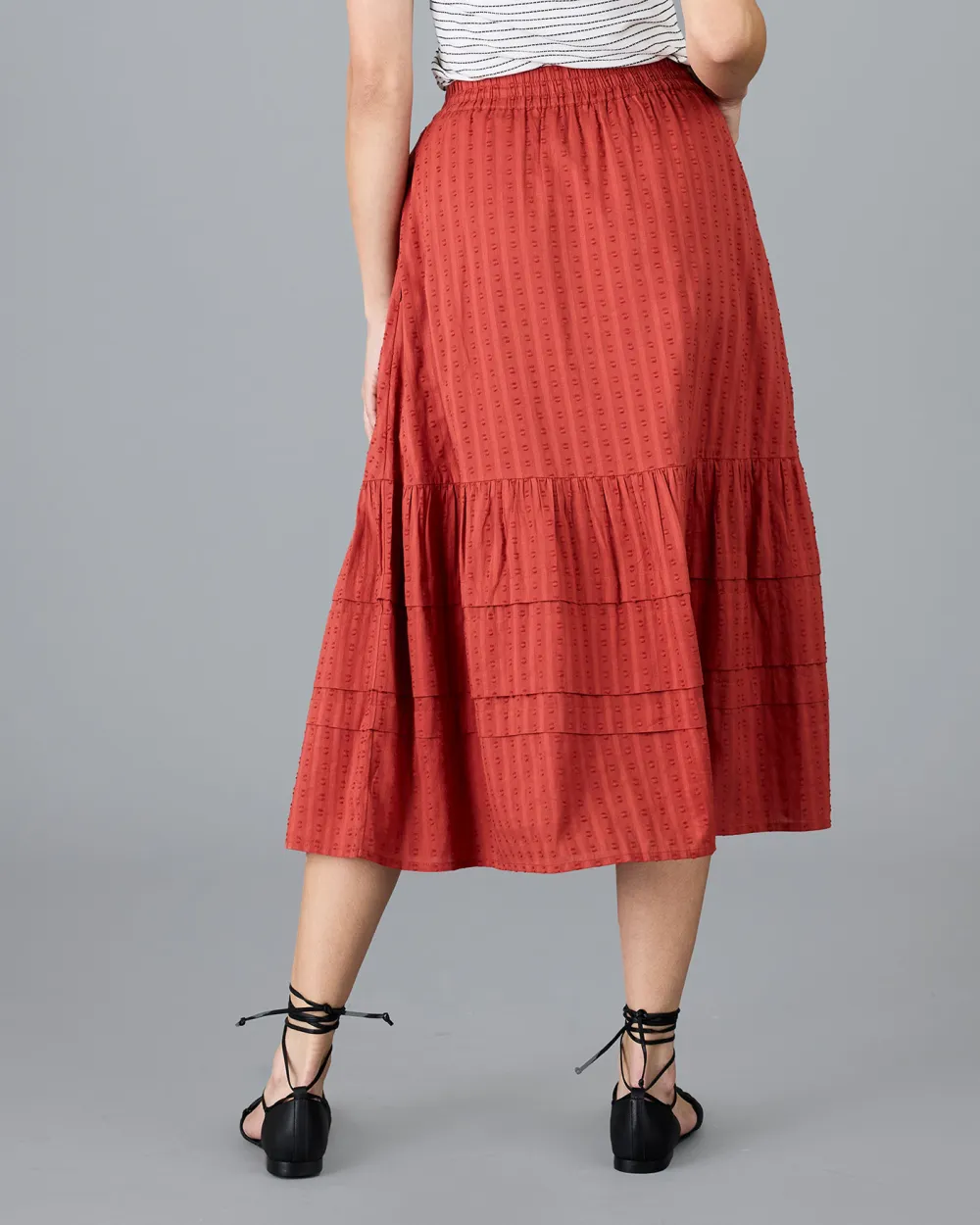 Red High Waisted Skirt