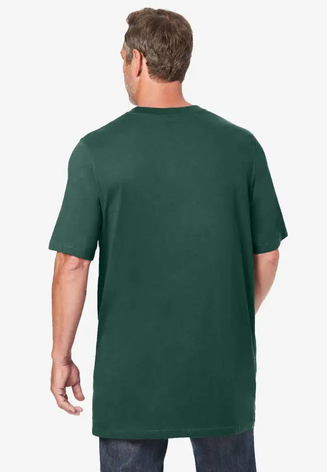 Shrink-Less Lightweight Longer-Length Crewneck T-Shirt