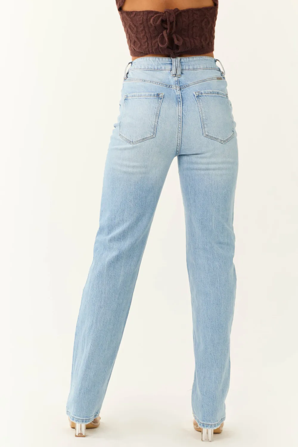 Light Wash Slightly Distressed Jeans