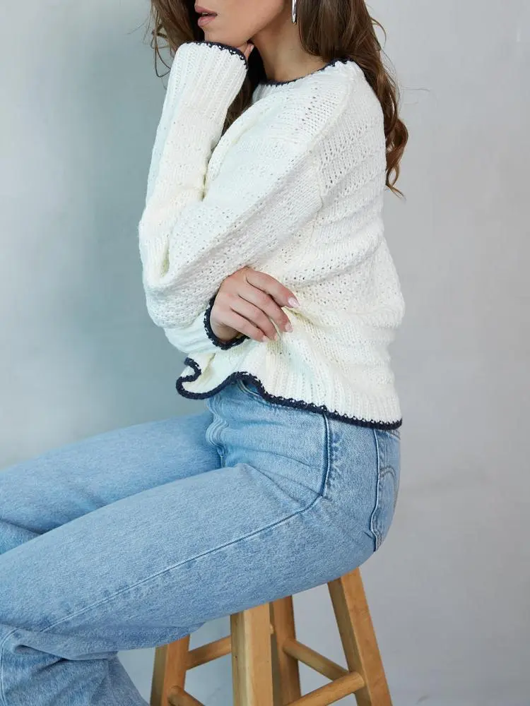 Liz Cropped Knit Sweater