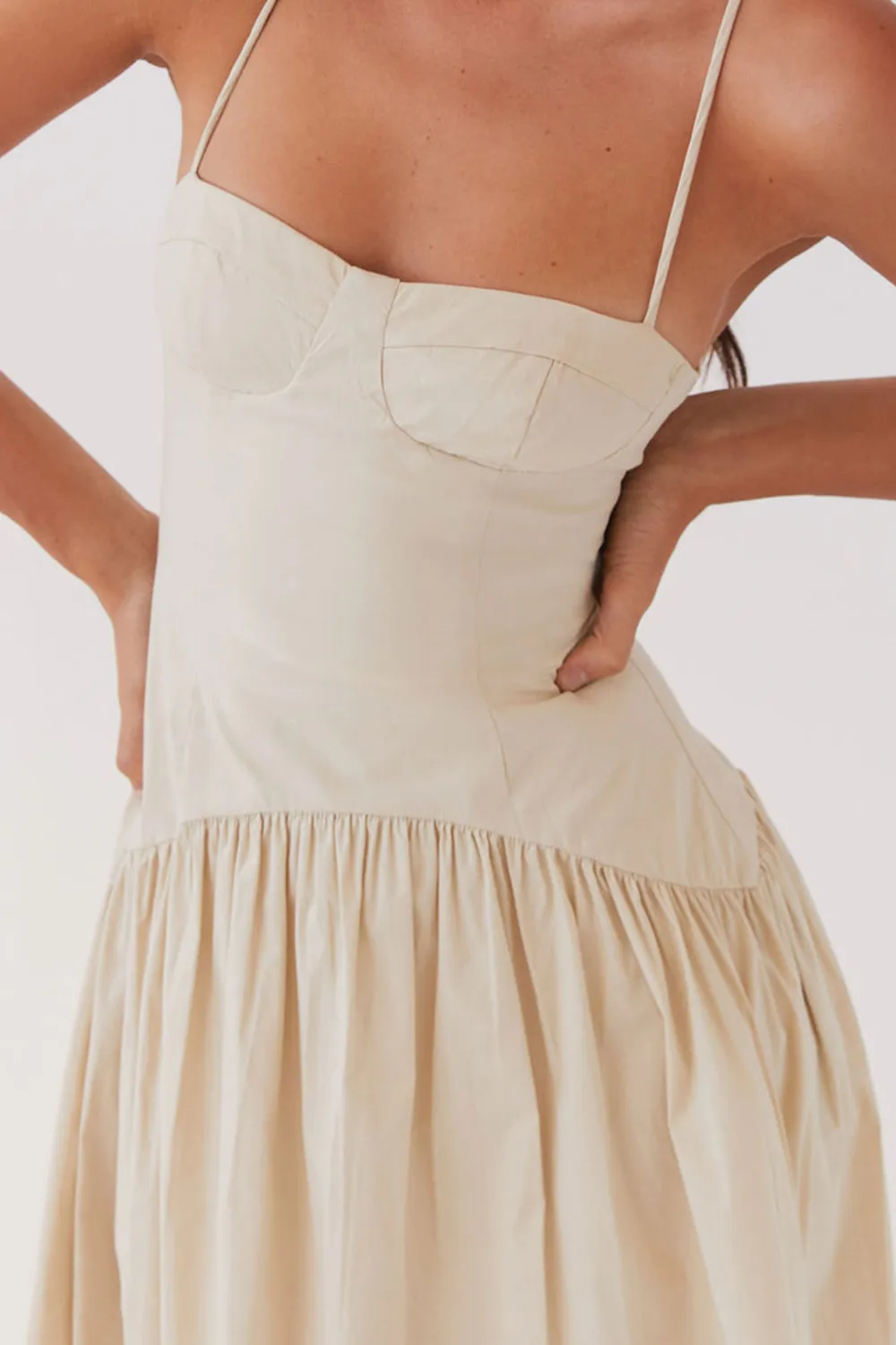 Yvette Corset Midi Dress - Pink