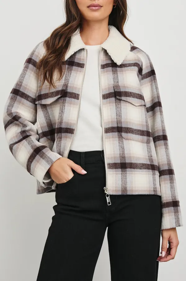 A Versatile Checked Long-Sleeved Women's Jacket