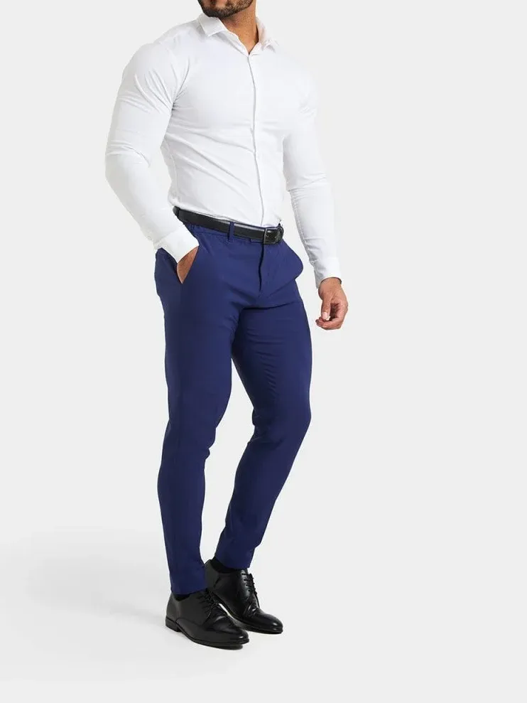 Ink Blue Hight-End Comfortable Suit Trousers