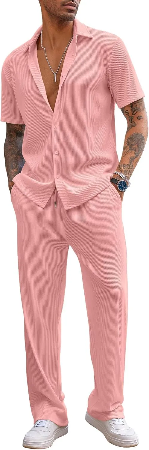 2-Piece Men's Casual Beach Outfit