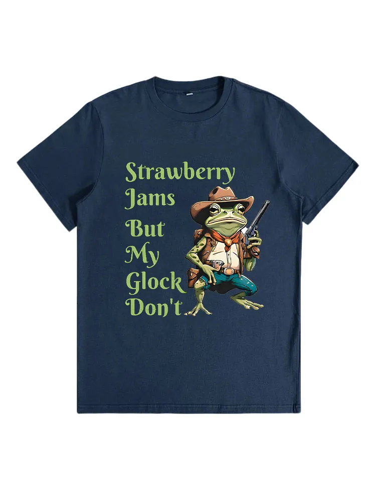 Western Cowboy Frog Print T-Shirt