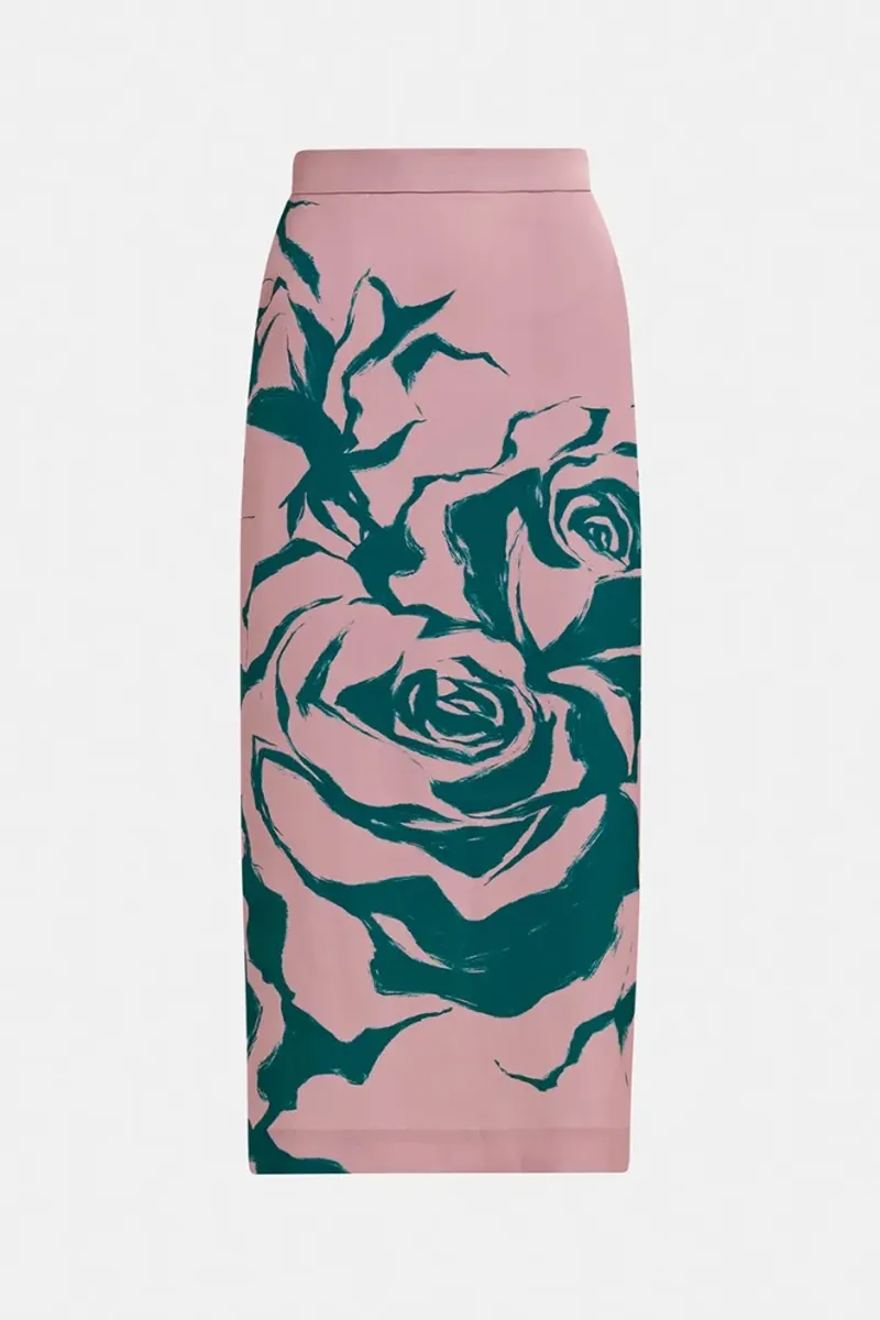 Rose Patterned Long Skirts