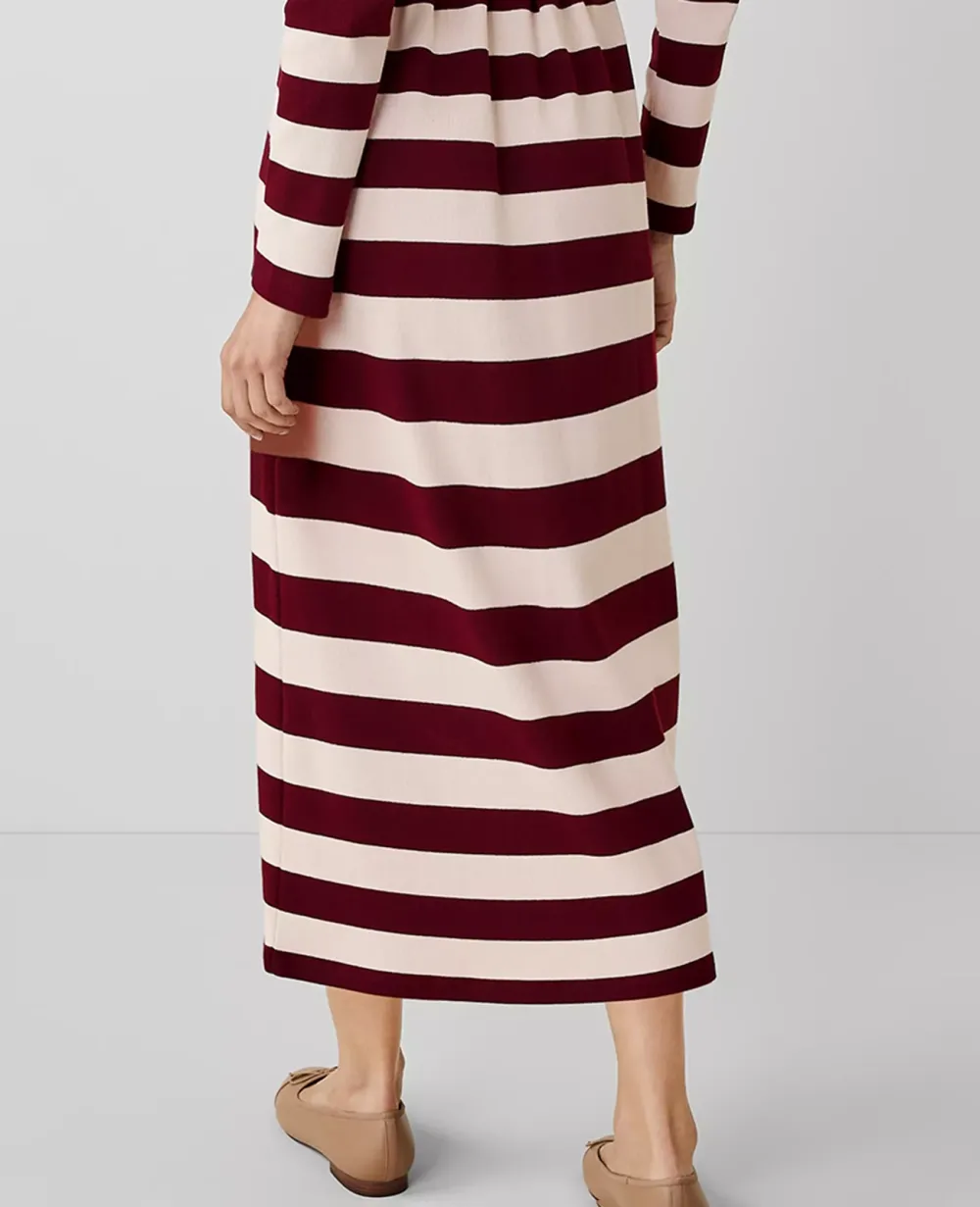 Striped Column Midi Dress