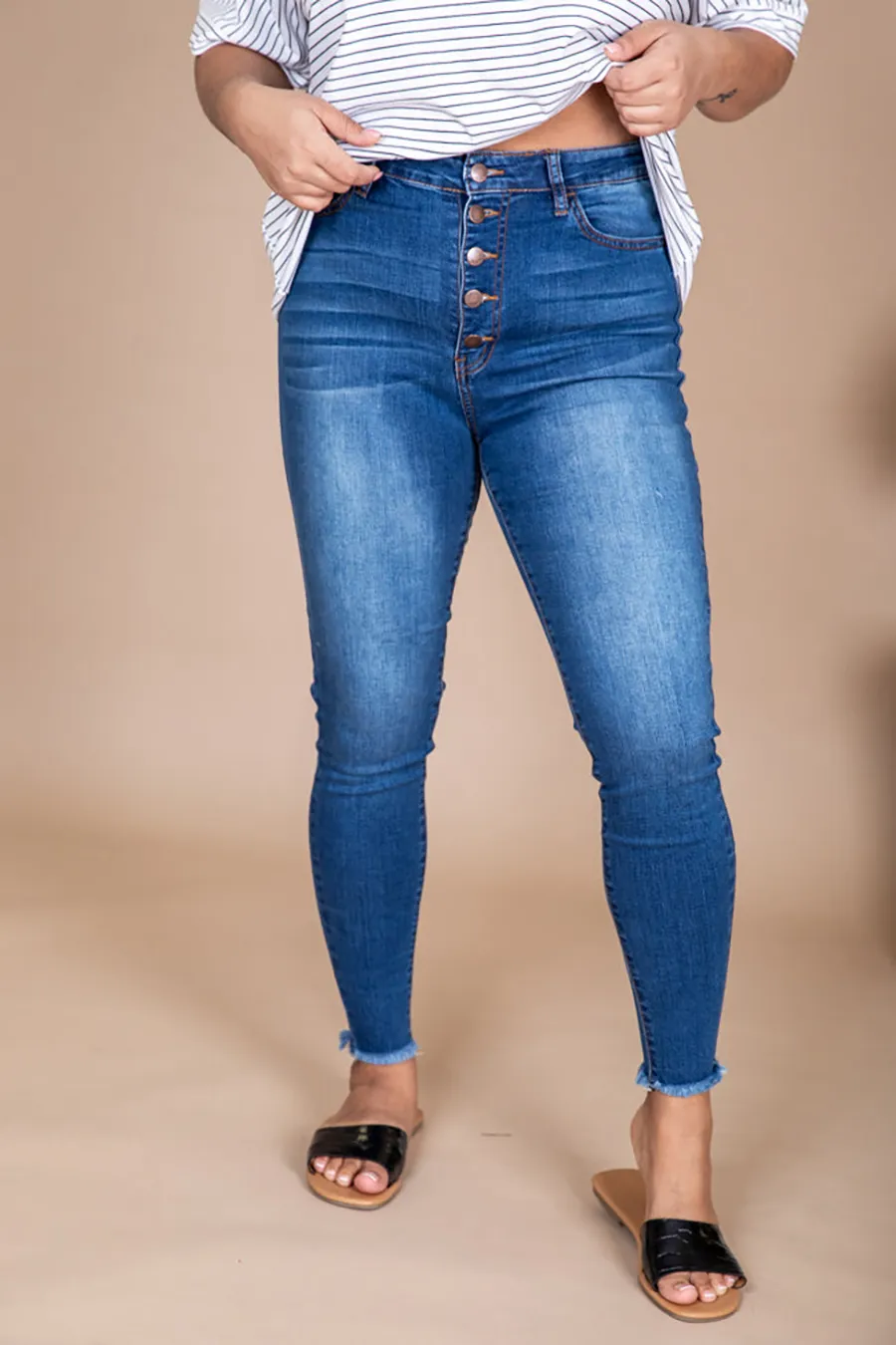 Medium Wash High Waist Jeans