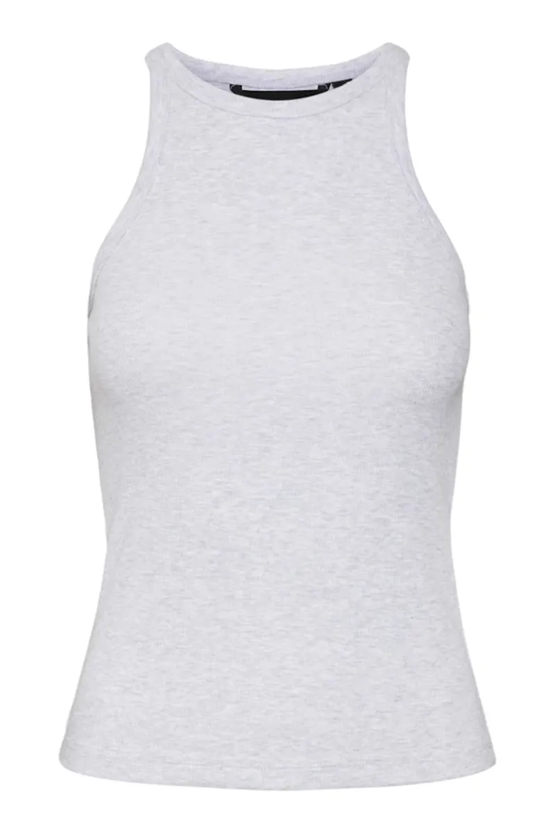 High Neck Ribbed Tank Tops