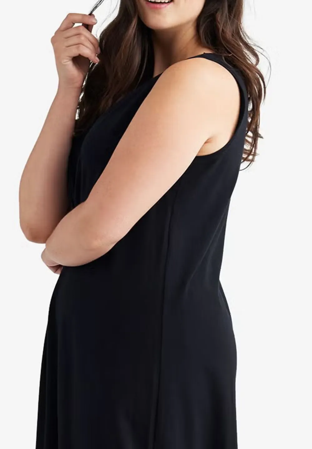 Solid Color Sleeveless Dress