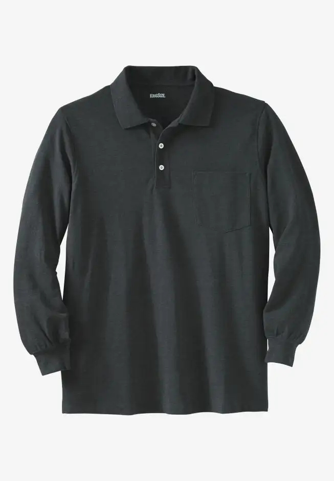 Long-Sleeve Shrink-Less™ Cotton Polo