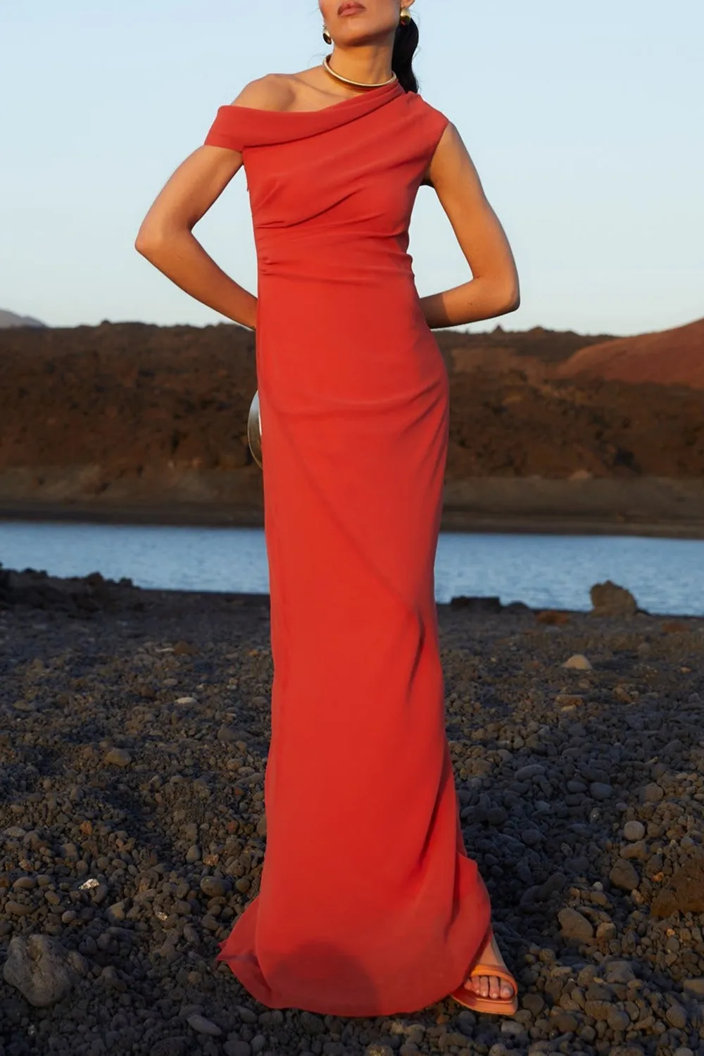 Off-shoulder Slim Fit Marguerite Dress