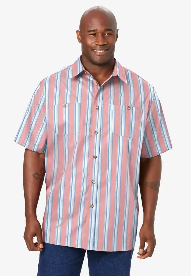 Striped Short-Sleeve Sport Shirt