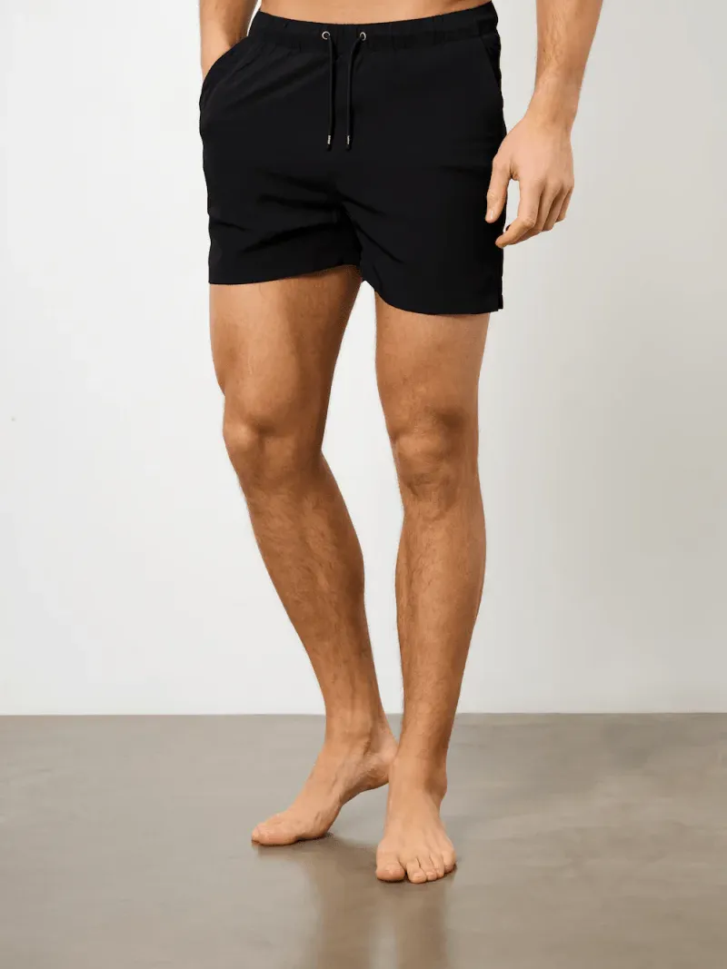 In Black  Leisure Daily Swim Short