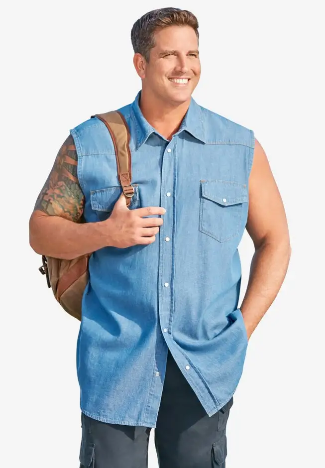 Western Snap Front Muscle Shirt