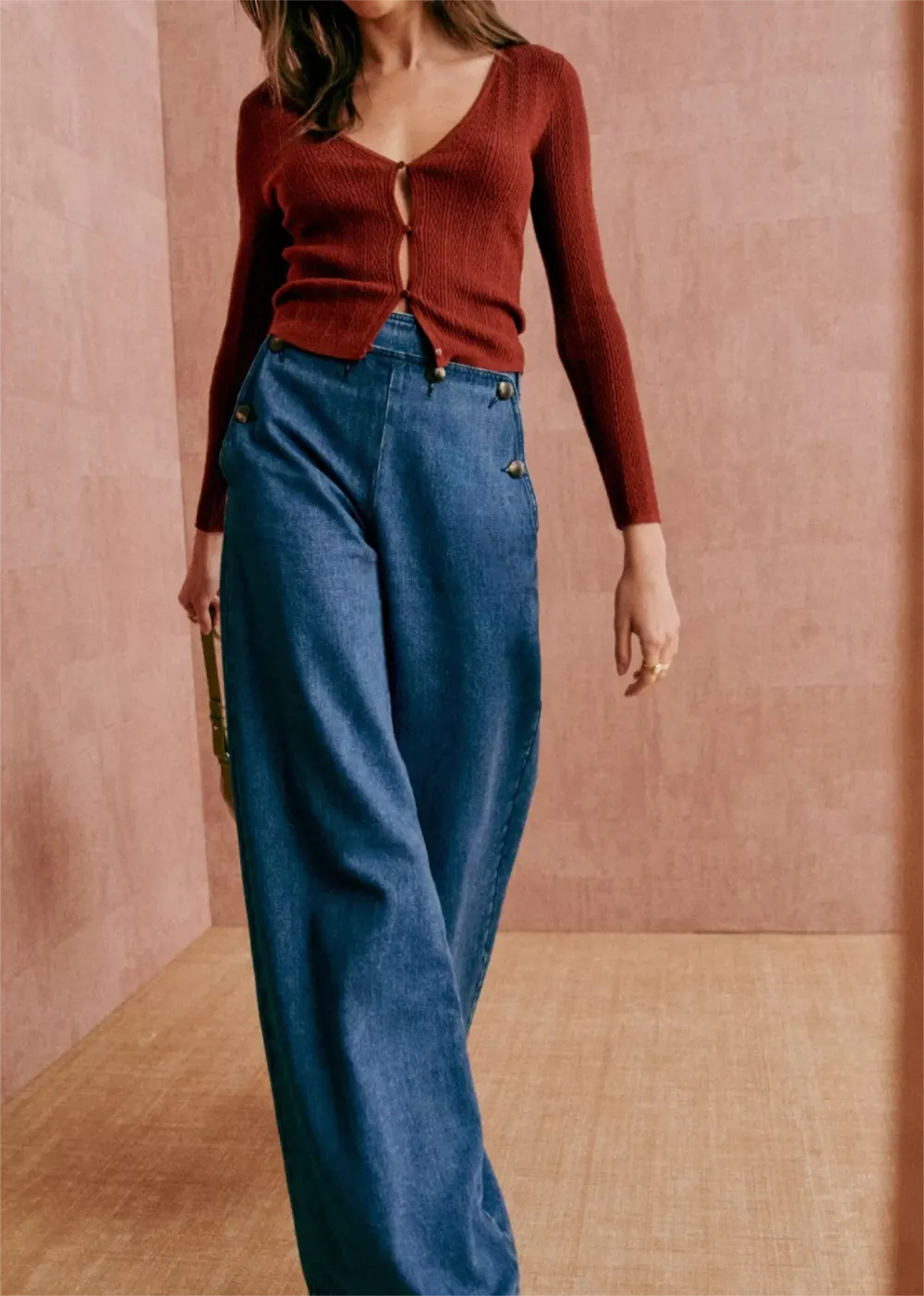 V-Shaped Neckline Cardigan Knitwear