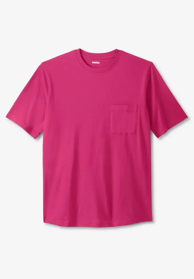 Shrink-Less Lightweight Pocket Crewneck T-Shirt