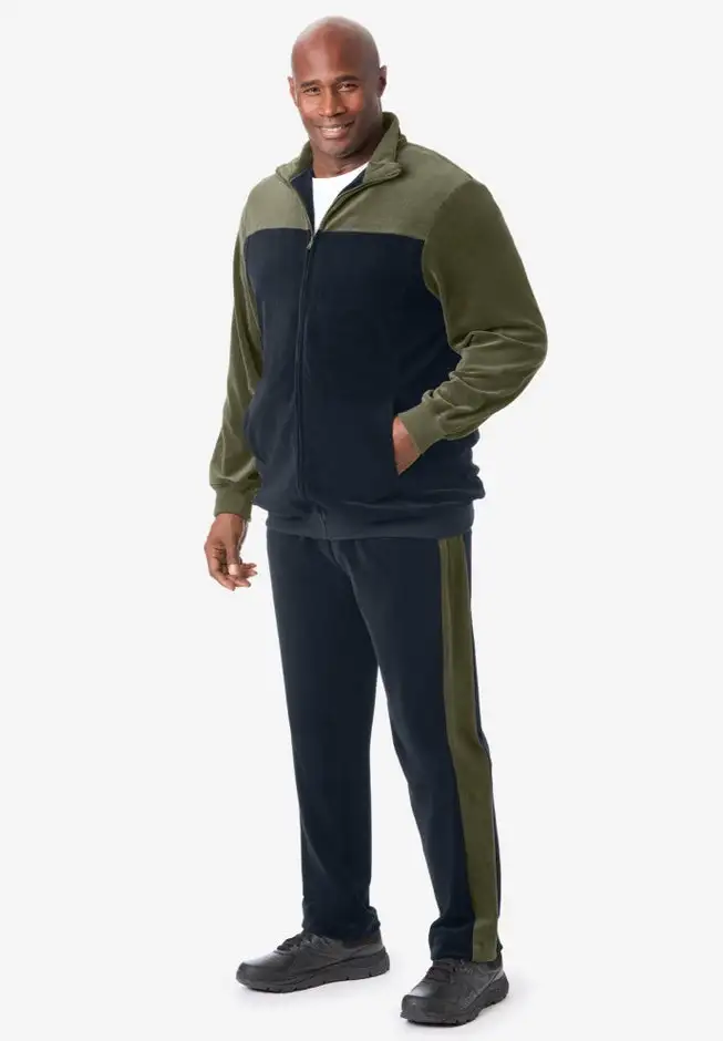 Colorblock Velour Tracksuit