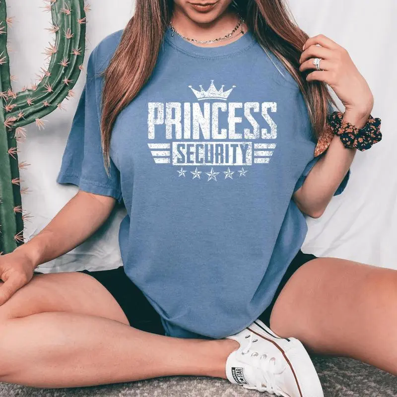 Princess Security Halloween Birthday Dad Mom Big Brother Women's Oversized Comfort T-Shirt