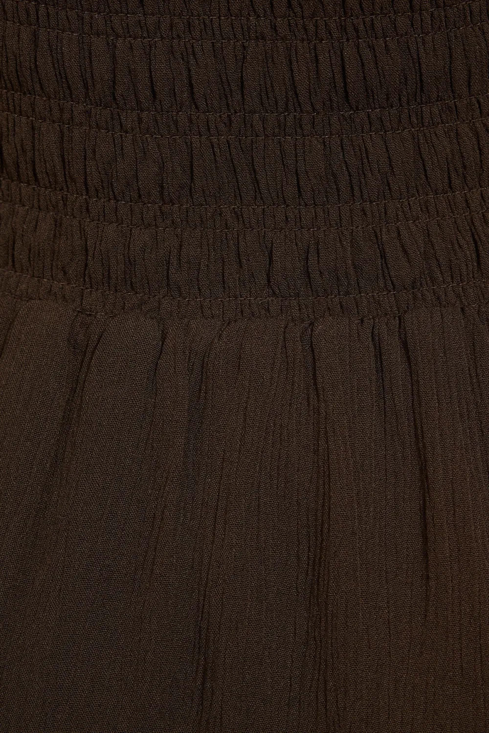 Smocked Halter Brown Mini Dress