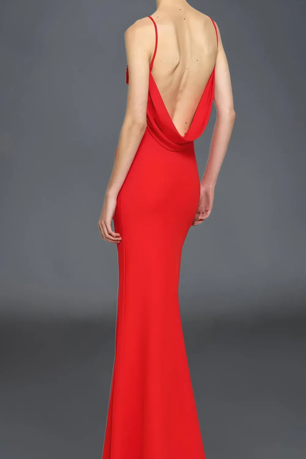 Cherry Red Temperament Low-Cut Backless Sexy Dresses