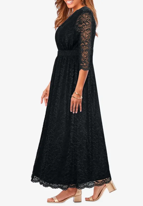 V-Neck Lace Dress