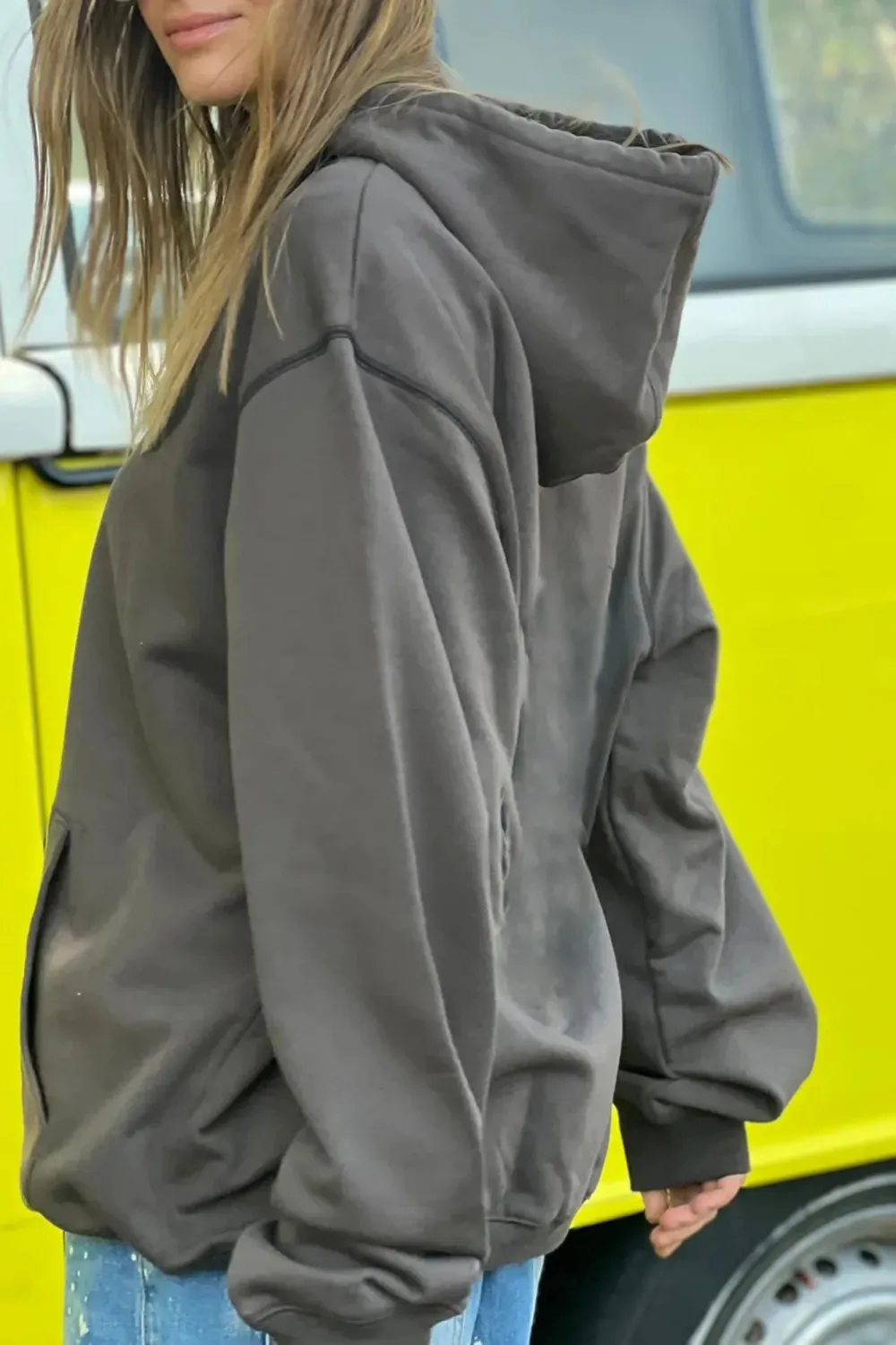 Dark Grey  Classic Breathable Loose Hoodie