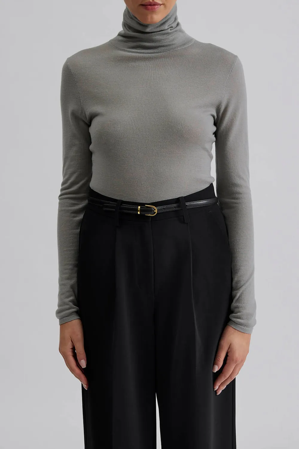 Wool Slim Fit Turtleneck Sweater