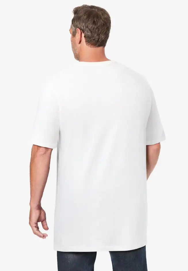 Shrink-Less Lightweight Longer-Length Crewneck T-Shirt