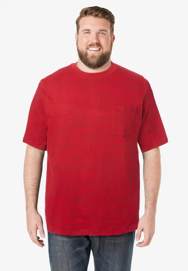 Shrink-Less Lightweight Pocket Crewneck T-Shirt