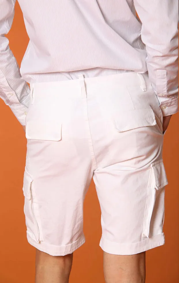 Men's Slim Fit Cotton White Shorts