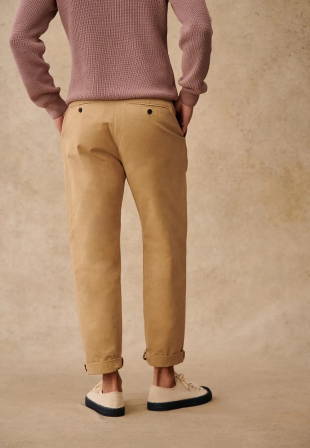 Straight Pants-Beige